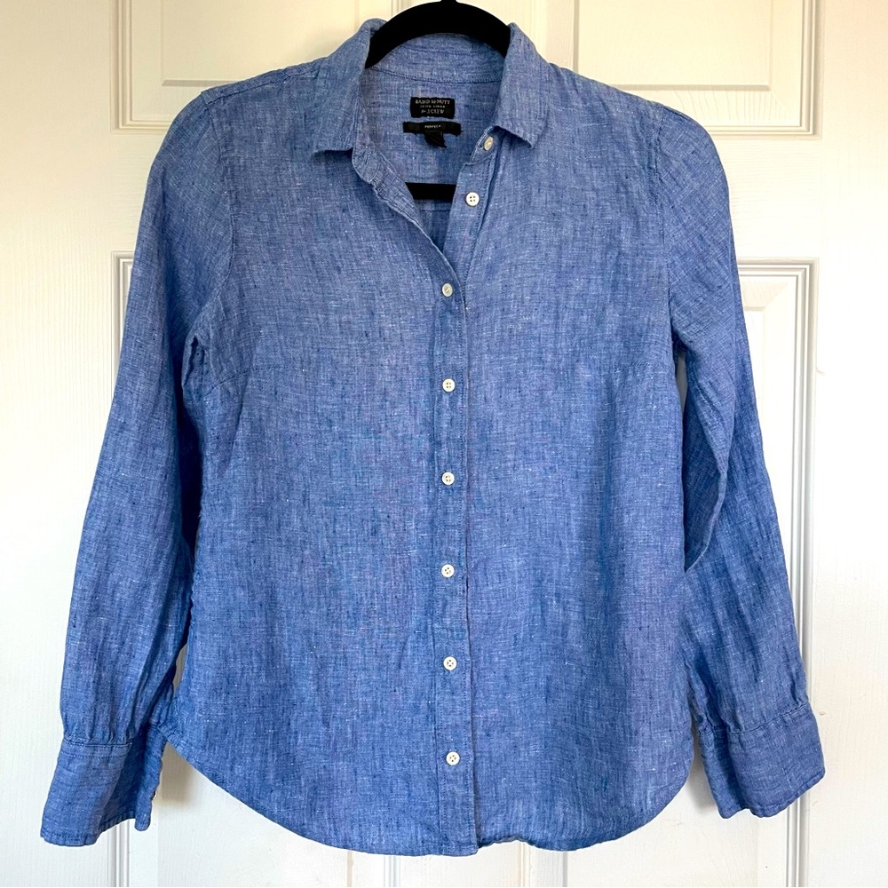 Jcrew Baird McNutt Irish Linen Perfect shirt Light chambray Denim